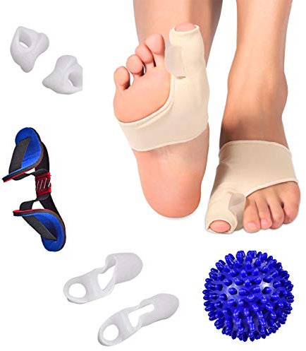 Bunion Corrector Splint Cushions Orthopedic Toe Separator Support Splint Turf Brace Spacer Straightener Protector Socks Hammertoe Relief Pain Treatment Elastic Cushion Hammer Toe Aid Alignment Insole