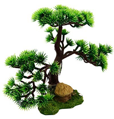 Balacoo Artificial Pine Tree Resin Plant Decor for Aquarium Fish Tank Bonsai Ornament