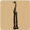 Simandra XXL afrikanische Holzfigur Giraffe Deko Holz Figur Skulptur Afrika Größe Mittel