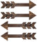 Haohai 4 Vintage Rustikale Holzpfeil Schild, Wanddekoration Dekoratives Pfeilschild Holzschild, Pfeilschilder Garten Holzpfeile Deko Klein, Pfeil Zum Beschriften Pfeile Holzdekor