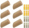 NewZC Lot de 6 Crochets Muraux en Bois de Hêtre 3x6cm Cylindre Crochet de Manteau Mural Crochet Décoratif pour Manteau Chapeau Echarpe Sac Serviette - Charge Maximale 15kg