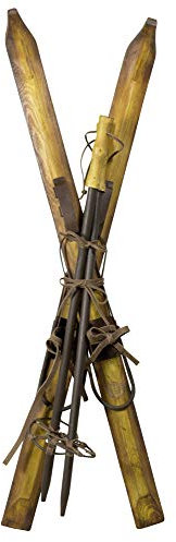 itsisa Deko Ski aus Holz 90 cm - Nostalgie Ski, Winterdeko, Deko Skihütte, Weihnachtsdeko