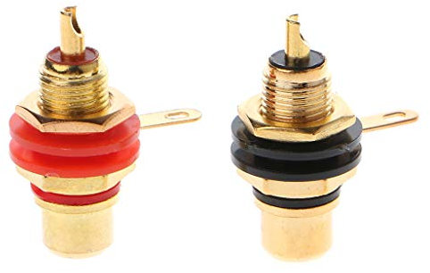 KERDEJAR 1 Paire connecteur de Prise Femelle RCA Adaptateur de Montage sur Panneau de châssis Prise de Terminal Audio