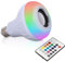 HERCHR Bluetooth Light Bulb RGB Light Bulb with Speaker E27 12W Color Lights Bulb Wireless Music Playing with Remote Control