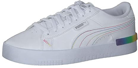 PUMA Damen Jada Rainbow Hues Sneaker, White White Silver, 36 EU