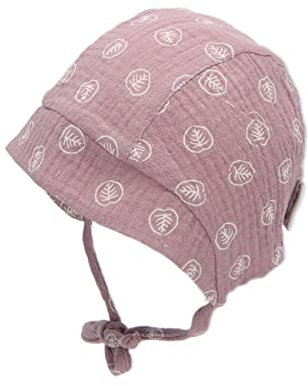 Sterntaler Mädchen Häubchen Blättli Sonnenhut, lila, 45