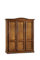 Mar.c.a. Design - Schrank mit 3 Türen und Hut aus Pappelholz, Farbe Nussbaum, für den Innenbereich, Kunst Povera Made in Italy - Maße 158 x 56 x 197 cm