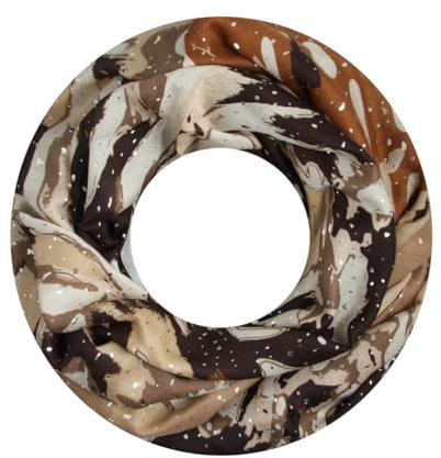 Majea Damen Loop Schal Schlauchschal Halstuch (880022) (braun 16)
