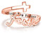 Kreuz Ringe 925 Sterling Silber Faith Verstellbar Ringe Offene Ringe Kreuzen Roségold Ring Schmuck für Damen Mutter Frauen Geschenke