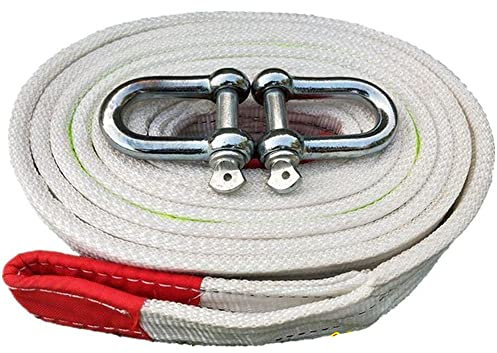 ZZDZW Abschleppseil 5t/8t/10t/15t/20t/25t Abschleppseil Auto, Hochfeste Abschleppgurte 4m-10m Nylon Erholte Schwerlastschlepper Mit 2 Haken,Windenseil Abschleppband Für Notfall Abschleppgurt