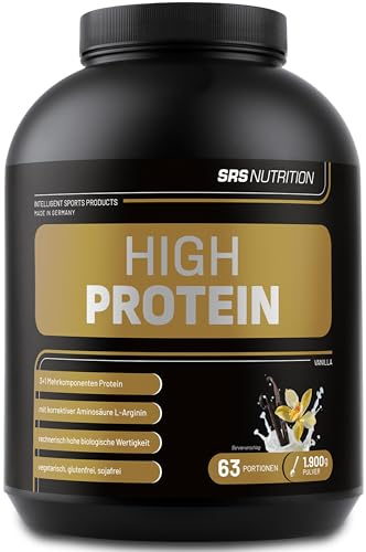 SRS Muscle - High Protein Aquatic XL, 1.900 g, Vanille | 3+1 Mehrkomponentenprotein | optimiert auf biologische Wertigkeit | aspartamfrei | laktosereduziert | deutsche Premiumqualität