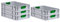 PROREGAL SuperSparSet 5x Eurobox NextGen Color | HxBxT 12x40x60cm | 23 Liter | Griffe grün geschlossen | Glatter Boden | Eurobehälter, Transportbox, Transportbehälter, Stapelbehälter