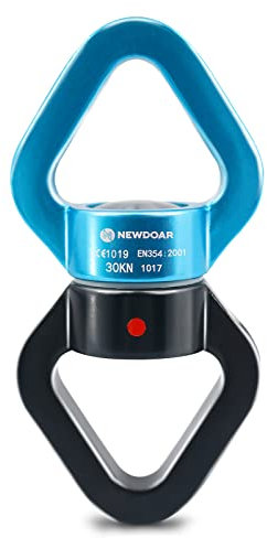 NewDoar Swing Swivel, 30KN Rotator Swing Spinner Micro Swivel Device für Swing Aerial Dance/Yoga/Schaukel/hängende Hängematte/Klettern Baumpfleger (Blau Schwarz)