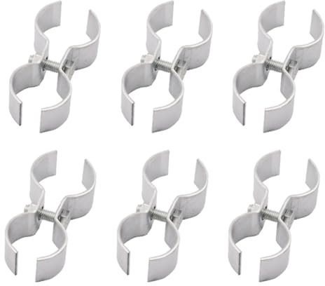 Panel Clamps Chain Link Fence Clamps, glrovazas 6Pcs Chain Link Panel Clamps Chain Link Fence Temporary Panel Sections,Used for Joining and Securing Gridwall Panels (12mm)