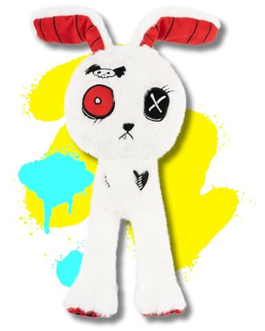soxo Gus Fink Horror Kuscheltier Katze Plüschtier Hase Halloween Kuscheltiere Emo Plushie Weißer Hase