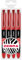Zebra Fuente - Disposable Fountain Pen - 1.0mm Fine Nib 0.6mm Line Width - Wallet of 4 (Red)