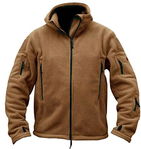 Lederjacke für Herren, Winter, Militärjacke, Fleece, Herren, Arbeitsanzüge für Herren, Fleece, Herrenjacke, kaki, XXXXL