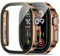 ZZDZZ 2 Stück Hülle Kompatibel mit Apple Watch Ultra 2/Ultra 49mm Schutzhülle mit Glas Displayschutz, Ultradünne Hart PC Schutz Case für iWatch 49mm (Roségold/Roségold)