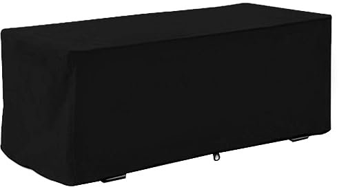 YUMILI – Housses Imperméables Et Robustes pour Boîte De Terrasse Extérieure, Housse De Protection pour Bancs De Rangement pour la Maison(Noir)