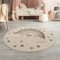 TT Home Kinderteppich Kinderzimmer Teppich Spielteppich Kurzflor Sonne Flauschig 3D, Farbe:Dunkelbeige Dunkelcreme Creme, Größe:160 cm Rund