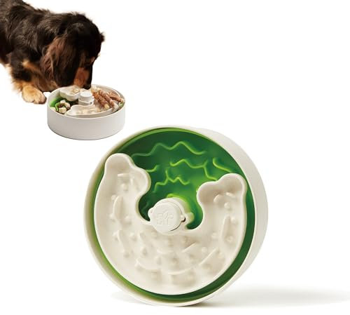 Ciotola Anti-Ingozzamento per Cani di Piccola Taglia - Puzzle Alimentare per Cuccioli, Ciotola per Cani con Inserto Anti-Ingozzamento, Materiali Antiscivolo e Sicuri per gli Alimenti, 7,5 Pollici