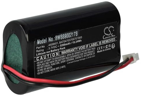 vhbw batteria compatibile con Zafferano Dama Pro, Dama, Ofelia Pro, Ofelia, Olimpia lampada da tavolo, da comodino (5200mAh, 3,7V, Li-Ion)