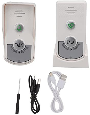 Heaveant Timbre Con Intercomunicador Por Voz, Timbre Con Voz Inalámbrico Inteligente, Kit De Intercomunicador Con Timbre Para El Hogar, Sistema De Interfono Para Interiores Y Exteriores Para El Hogar