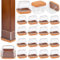 Lot de 32 protections rectangulaires en silicone pour pieds de chaise, table, bureau, protection des sols en bois dur contre les rayures, ne se déchire pas