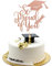 Arthsdite 1pc So Proud of You Cake Topper - Congrats Grad 2025 Graduation Party Decoration - Rose Gold Glitter