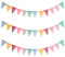 Wimpelkette Outdoor Bunt, 3 Stück 4M Girlande Wimpelkette, Wimpelgirlande Pastell Regenbogen für Geburtstag Hochzeit Jugendweihe Einschulung Festival Party Kinderzimmer Dekoration