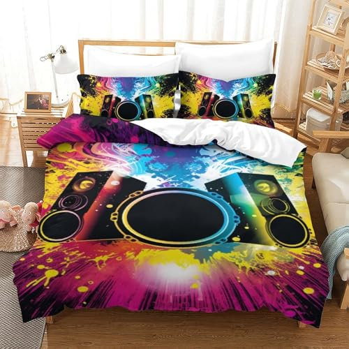 GZCVBDYUY Ton 3D Gedruckt Bettwäsche 3 Teilig Bettbezug Mit Kissenbezug Soft Microfaser Luxus Modern Mit Reißverschluss Für Erwachsene Und Kinder Single(140x200cm)