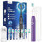 Elektrische Zahnbürste, Schallzahnbürste für Erwachsene, 120 Tagen Akkulaufzeit, 50,000vpm Electric Toothbrush mit 8 Bürstenköpfen und 5 Modi, Ultraschall Zahnbürsten mit Reiseetui, Timer, USC C