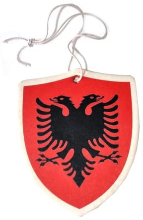 Albanien Autoduft 3 Stück Fahne Wappen Auto Pkw - 3T