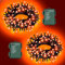 FFZZKJ Orange Fairy Lights Halloween Lights Outdoor 8 Modes Total 100 LED with Timer Waterproof Battery Operated 16.4Ft*2, 50LED*2 for Halloween Decorations, Orange