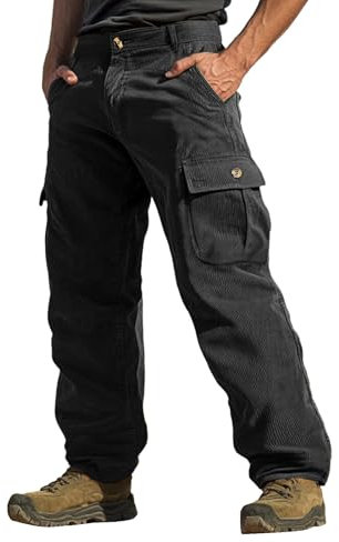 TOFOTL Pantaloni da Lavoro Impermeabili Uomo Yoga Sportivo Pantaloni Lavoro Tuta Larghi per Climi Caldi E Umidi Pantalone Estiva Larghi Ideal Fit Tute Tuta da Meccanico Uomo 02-Nero XL
