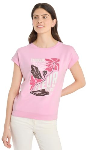 Damen T-Shirt mit Boatneck und Frontprint