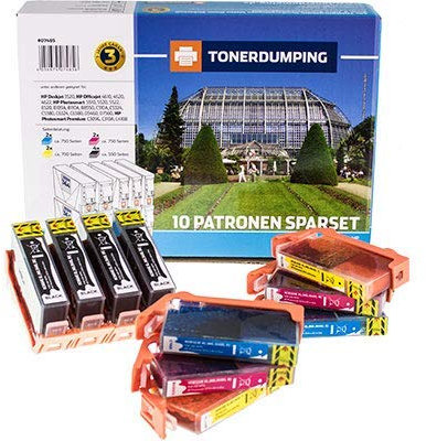 TONERDUMPING Druckerpatronen 10er Set kompatibel zu HP 364XL BK,C,M,Y für für HP Deskjet 3070A, 3520; HP Photosmart 5510, 5515, 5520, 6510, C5380, C6324, C6380, B8550, D5460; HP Officejet 4620