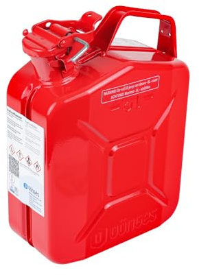 Dönges Benzinkanister 5 Liter Metall oliv | TÜV, GS, UN geprüft | GGVS Zulassung | Stahlkanister für Benzin, Diesel & Bio Ethanol | Kanister, Blechkanister, Reservekanister, Kraftstoffkanister