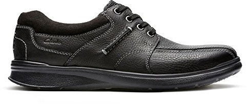 Clarks Cotrell Walk Mens Wide Fit Casual Shoes 7 Black Oily