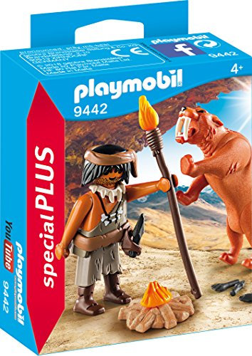 Playmobil - 9442 - Homme des cavernes avec Tigre à Dents de Sabre Coloré