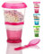 Müsli To Go, Müslibehälter, Müsli unterwegs Müslibox Aufbewahrungsbehälter Tassen Milch Joghurt Keeper Halter mit Löffel (Rosa)