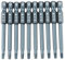 10pcs Embouts de Tournevis Triangulaires, 1/4'' Queue 65mm en Acier Allié Jeu d'Embouts de Tournevis à Tête Triangulaire H6.3 * 65mm * 2.7