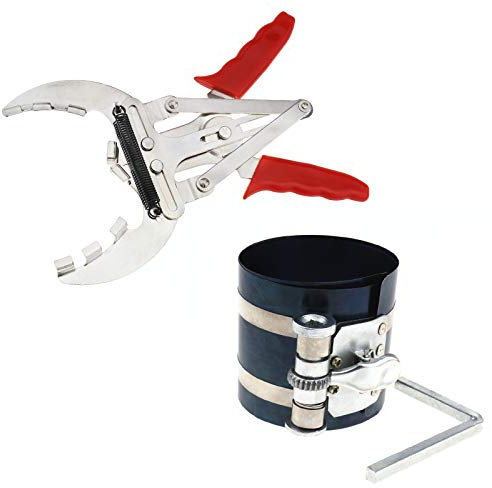 Kolbenring-Zange Kolbenringzange 50-100mm + Kolbenring Spannbänder Kolbenringspanner Set