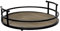 Stratton Home Decor Bandeja, 40% metal, 60% MDF, negro, 12 pulgadas de ancho x 12 pulgadas de profundidad x 3.25 pulgadas de alto