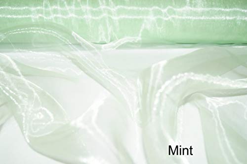 Premium Crystal Organza Voile Fancy Dress Costume Decorations Fabric 150cm Wide/Sold by The Metre (Mint)