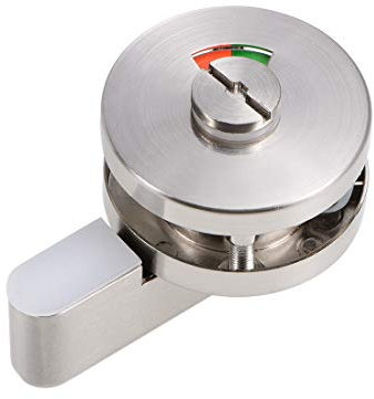 sourcing map Privacy Indicator Door Lock 52mm Dia Stainless Steel Indicating Lock for Public Partition Toilet Restroom Bathroom