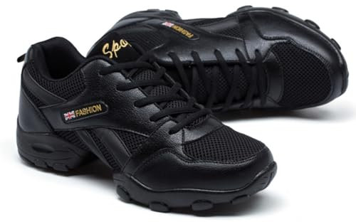 Scarpe da Ballo Latino Uomo Comode Pelle Classiche Scarpe Danza Sneaker Sala da Ballo Liscio Jazz Shoe
