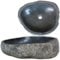 Lavabo in Pietra Naturale per Bagno, Lavandino Ovale per Bagno,Lavello della Cucina in Pietra di Fiume, Lavabo da Appoggio (30-37 cm)