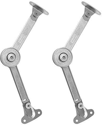 QWORK® Klappenscharnier, Klappenstütze, Klappenhalter für Klappenhöhe, 18kg, Scharnier Puffer ideal für Stütze von Schränken, Spielzeugkiste, Schrank, 2 Stück