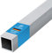 thyssenkrupp Vierkantrohr Alu 25 x 25 x 2 mm in 2000 mm Länge | Quadratrohr Aluminium | EN AW-6060